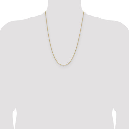 24 Inch 14K Yellow Gold 1.65mm D/C Square Cable Chain Necklace