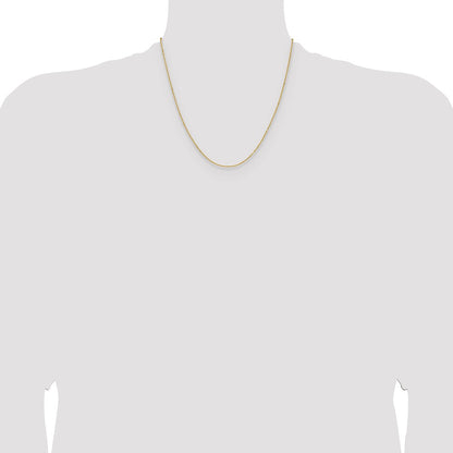 2 Inch 14K Yellow Gold 1.25mm D/C Round Cable Chain Necklace
