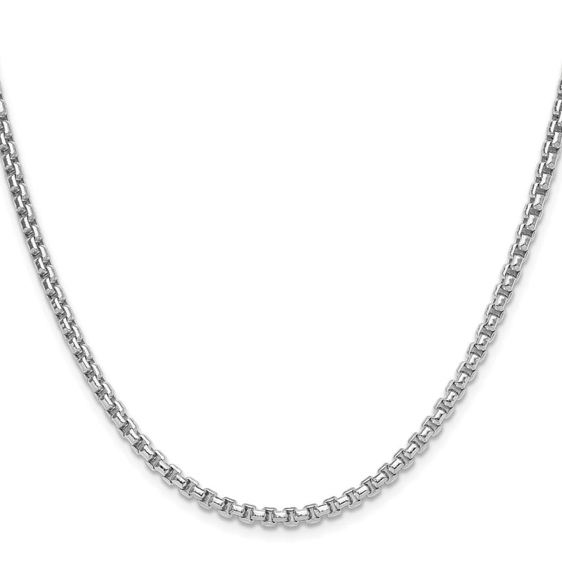 2 Inch 14K White Gold Wg 2.2mm Solid Beveled D/C Paperclip Chain Necklace