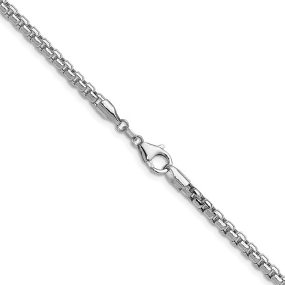 24 Inch 14K White Gold Wg 2.2mm Solid Beveled D/C Paperclip Chain Necklace
