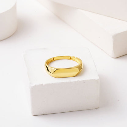 14K Yellow Gold Signet Ring