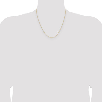 2 Inch 14K Yellow Gold 1mm D/C Oval Link Chain Necklace