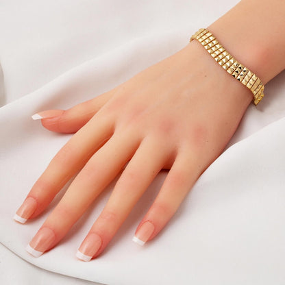 14K Yellow Gold Crystal Bracelet
