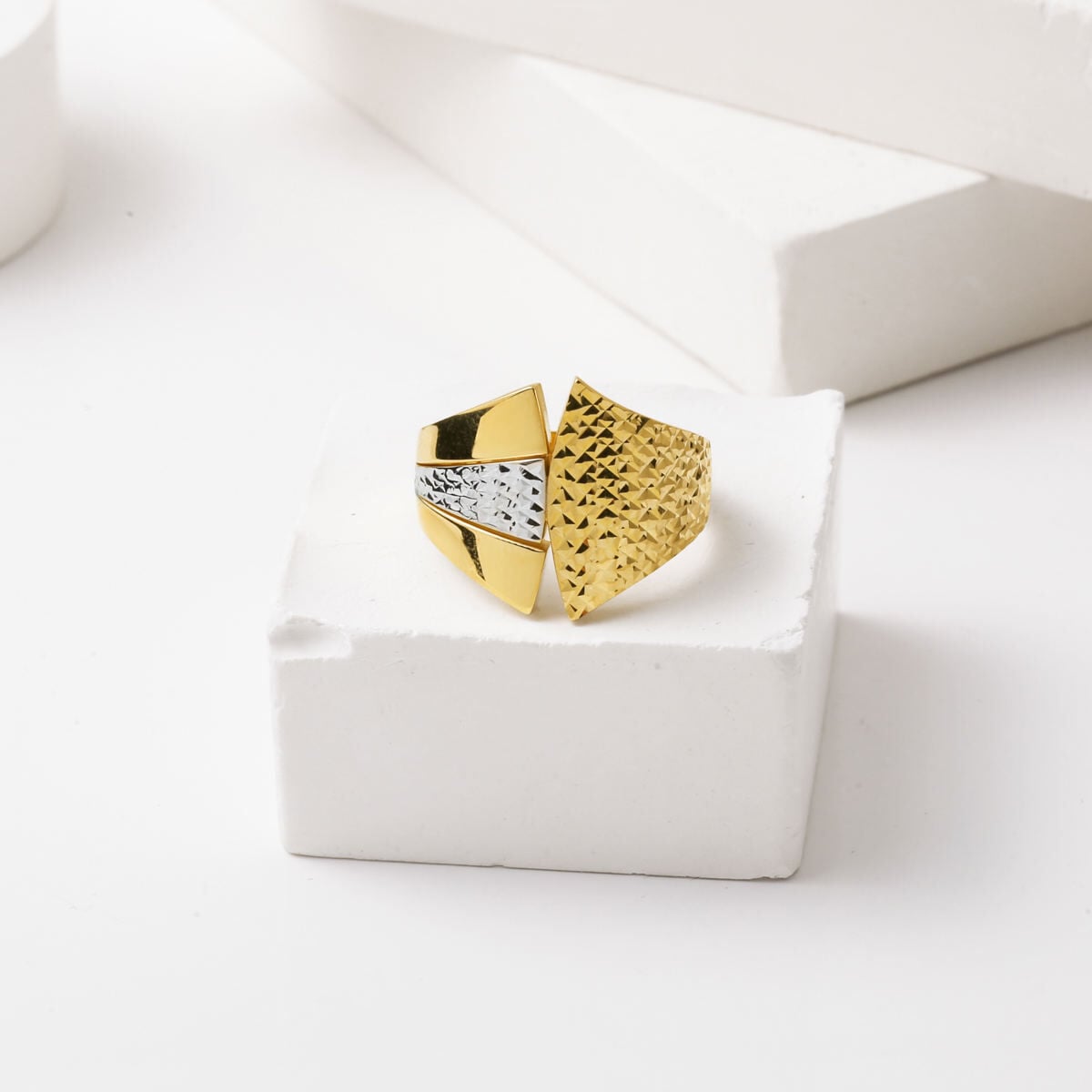 14K Yellow Gold Double Colored Ring