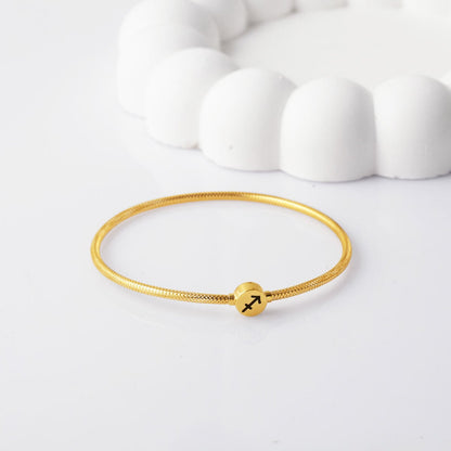 14K Yellow Gold Sagittarius Zodiac Italian Bracelet