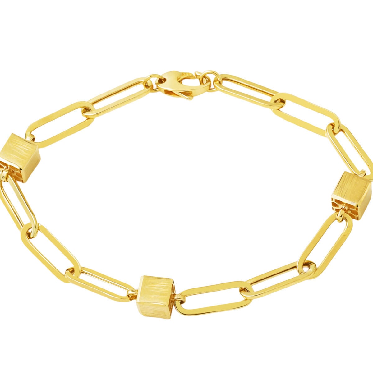 14K Yellow Gold Italian Chain Necklace and Bracelet Set