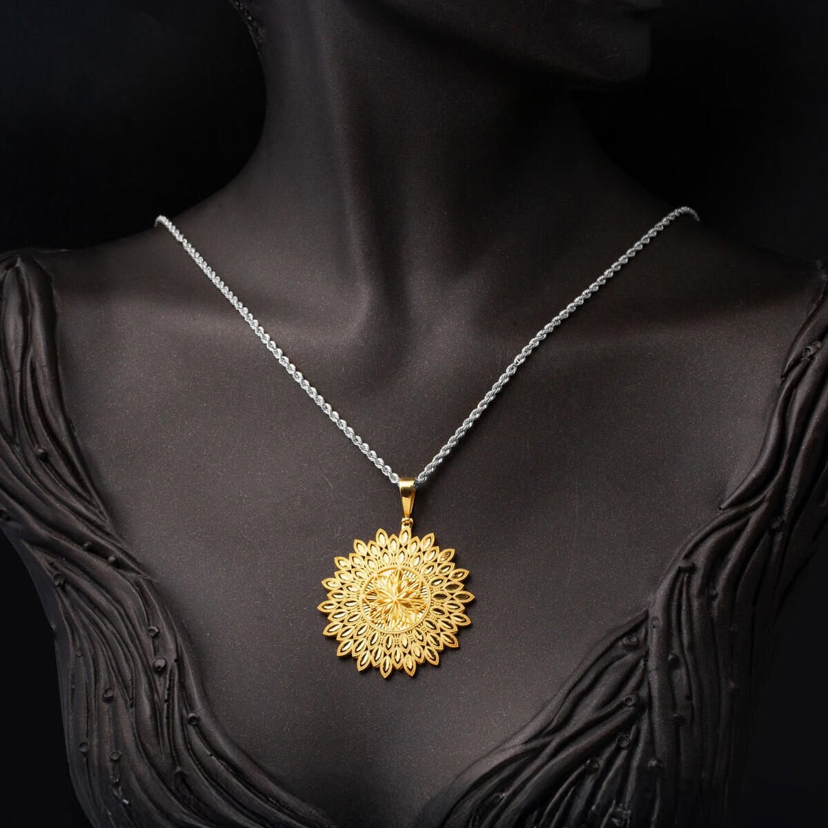 14K Yellow Gold Life Sparkle Pendant