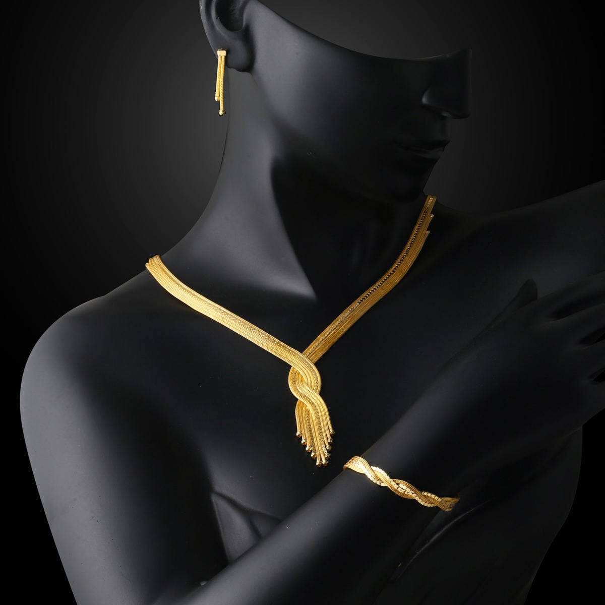 14K Yellow Gold Italian Chain Jewelry Set (25.67 g)