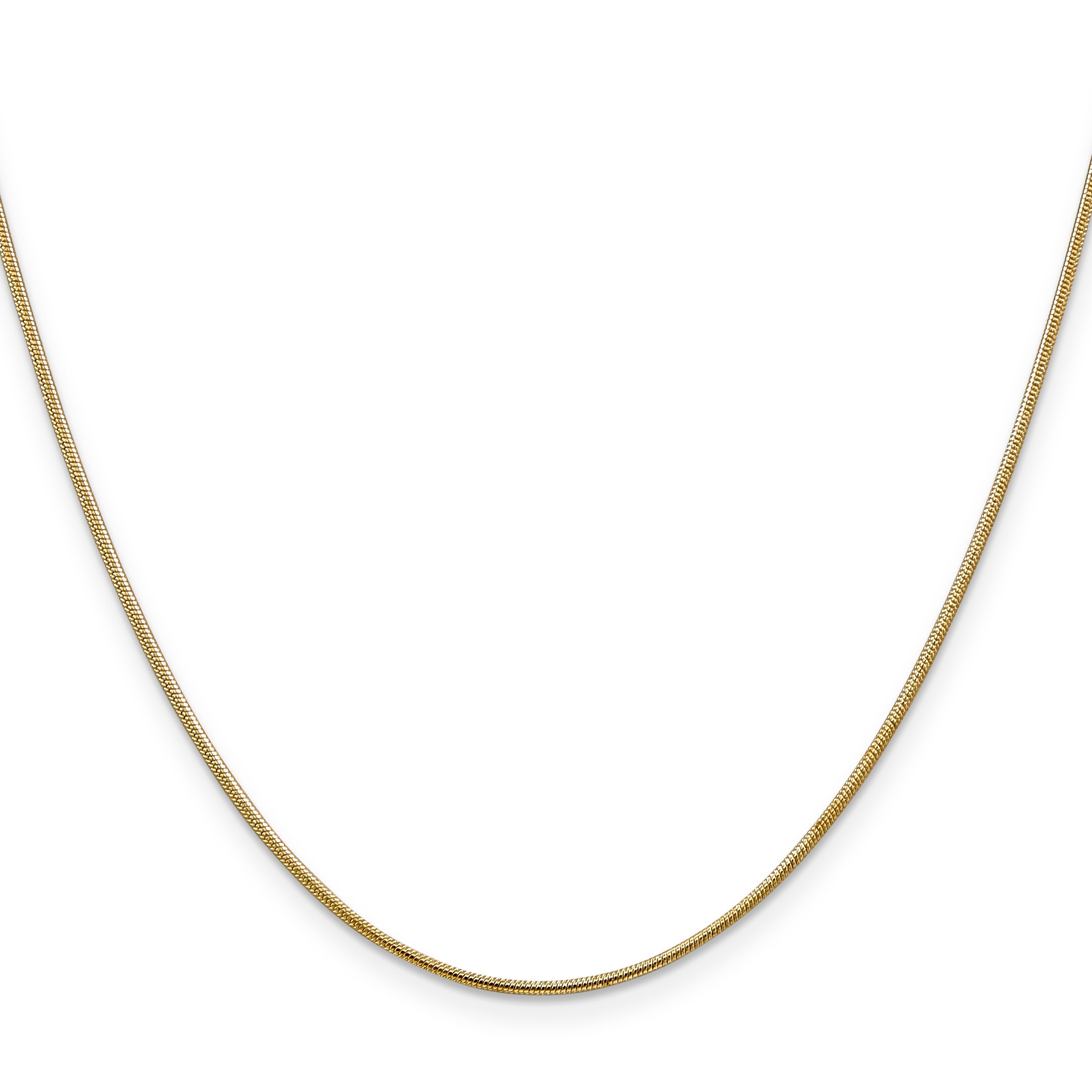 24 Inch 14K 1mm Round Snake Chain