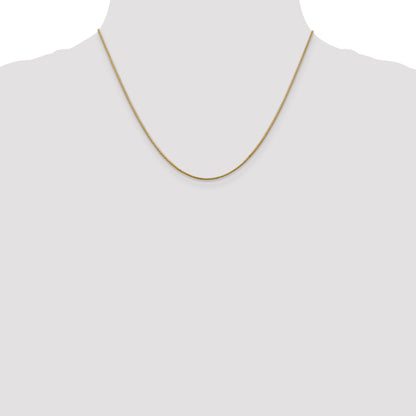 18 Inch 14K 1mm Round Snake Chain