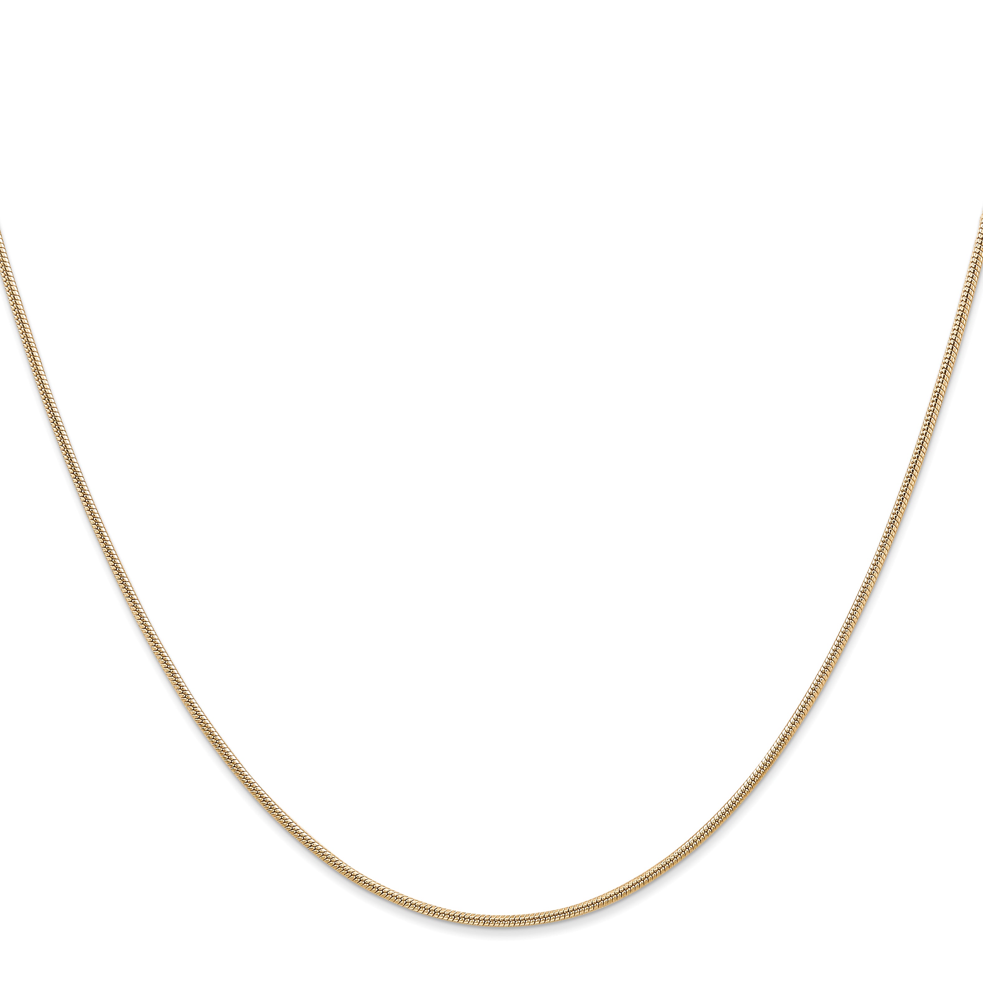 18 Inch 14K 1.3mm Round Snake Chain