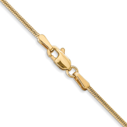20 Inch 14K 1.3mm Round Snake Chain