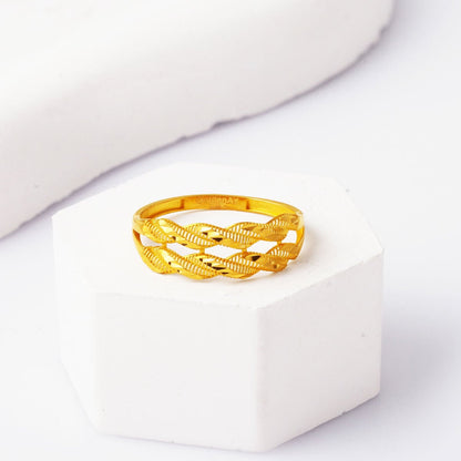 22K Yellow Gold Double Twisted Ring (1.4 g)