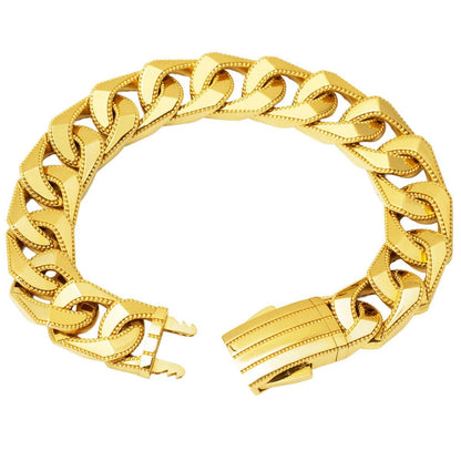 14K Yellow Gold Monaco Italian Curb Bracelet