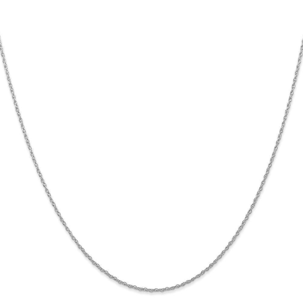 14K White Gold 20 inch Carded .7mm Cable Rope with Spring Ring Clasp Chain Necklace