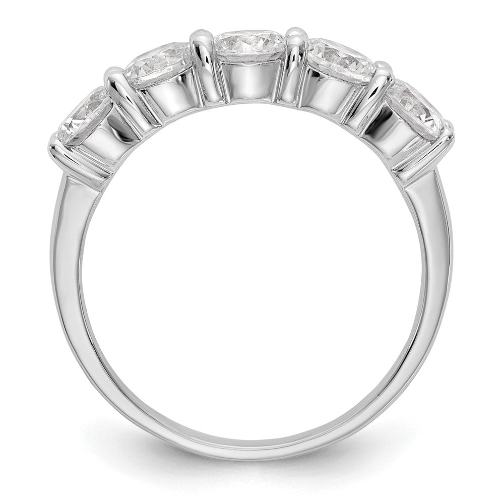 True Origin 14K White Gold 1 7/8 carat Lab Grown Diamond VS+ F+ Complete Round Five Stone Ring