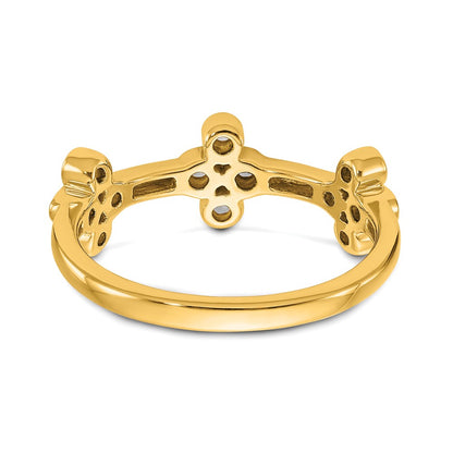 True Origin 14K Yellow Gold 1/5 carat Lab Grown Diamond VS+ F+ Bloom Complete Fashion Ring