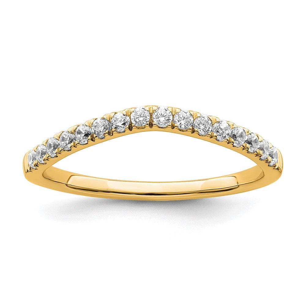 True Origin 14K Yellow Gold 1/2 carat Lab Grown Diamond VS+ F+ Set of Two Complete Wedding Band Rings