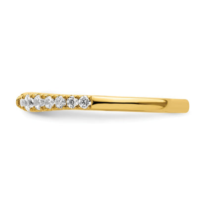 True Origin 14K Yellow Gold 1/4 carat Lab Grown Diamond VS+ F+ Complete Wedding Band Ring