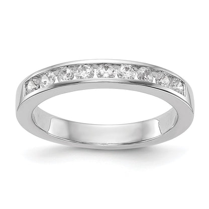 14K White Gold 1/2 carat Lab Grown Diamond VS/SI+ G+ Complete Wedding Band Ring