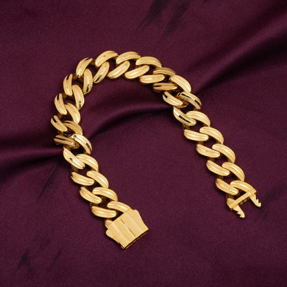 14K Yellow Gold Ajda Italian Curb Bracelet