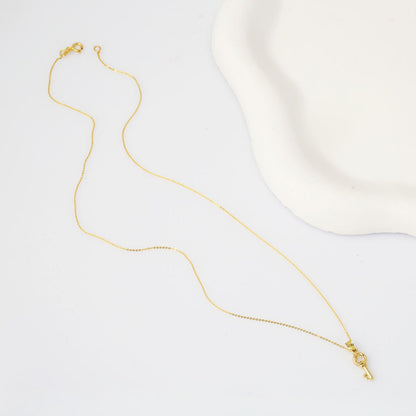 14K Yellow Gold Key Necklace