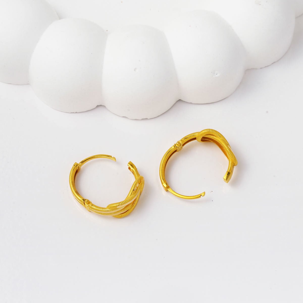 14K Yellow Gold Ajda Knot Earrings