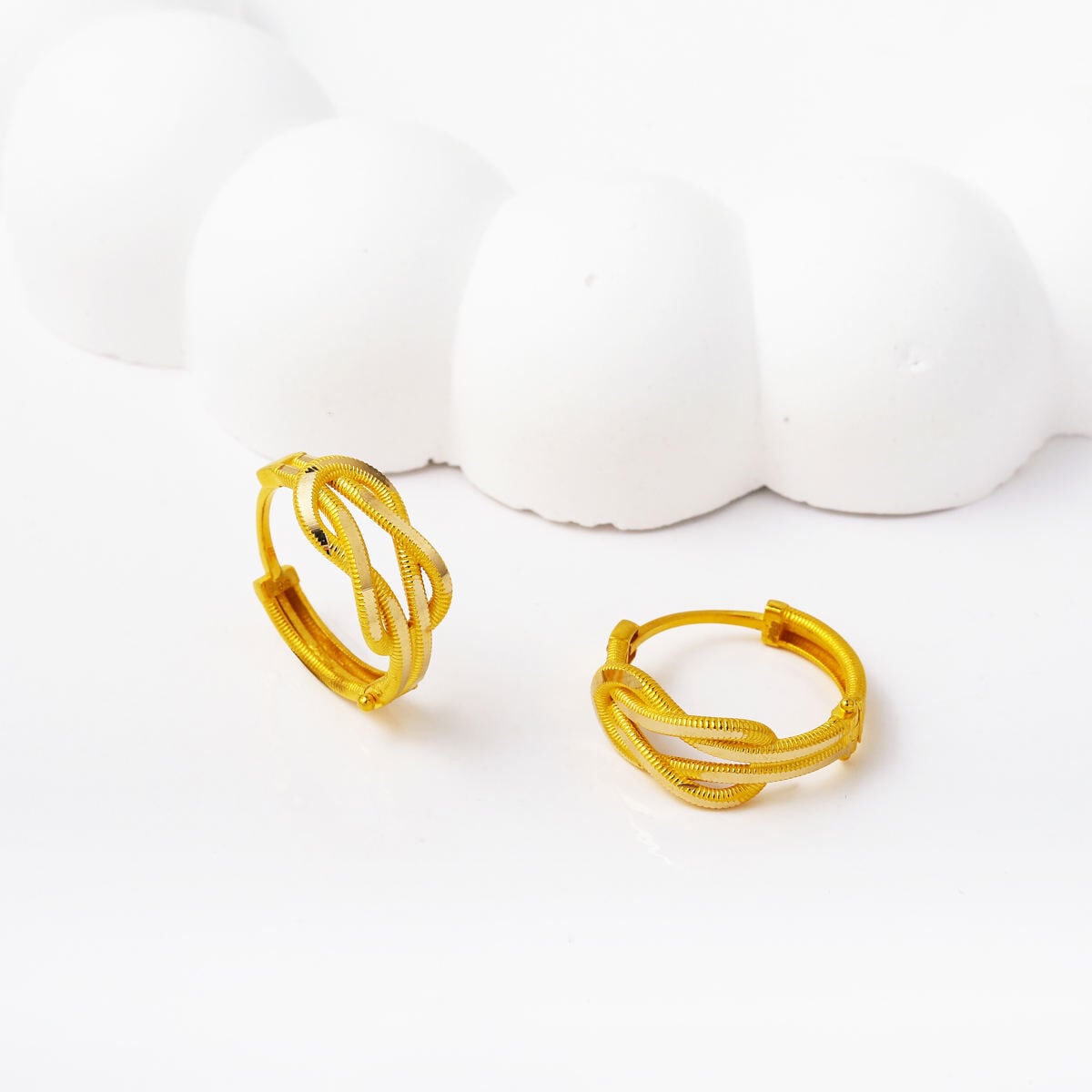 14K Yellow Gold Ajda Knot Earrings