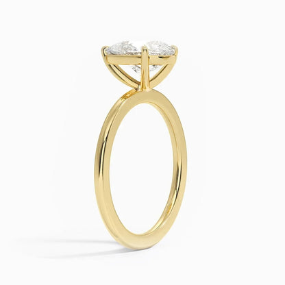 14K Yellow Gold Oval Solitaire 2 Ct Moissanite Ring
