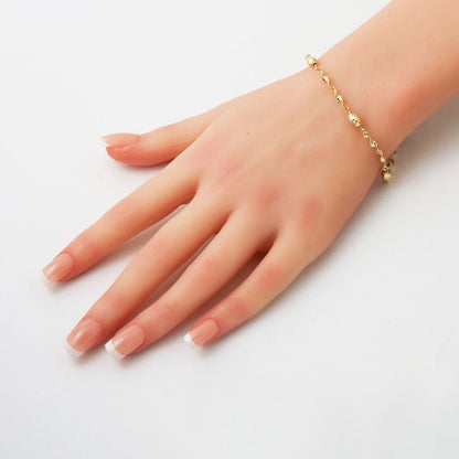 14K Yellow Gold Lia Sparkling Chain Set