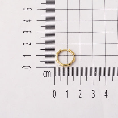 14K Yellow Gold Minimalist Hoop Earrings (1.64 g)