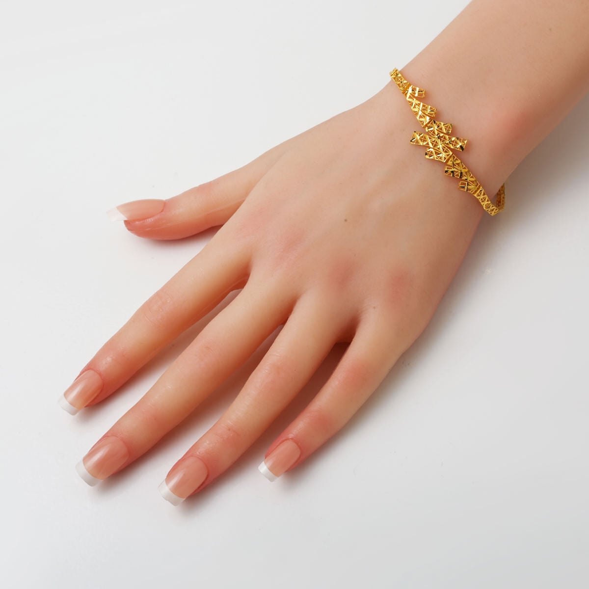 14K Yellow Gold Engraved Bridal Jewelry Set