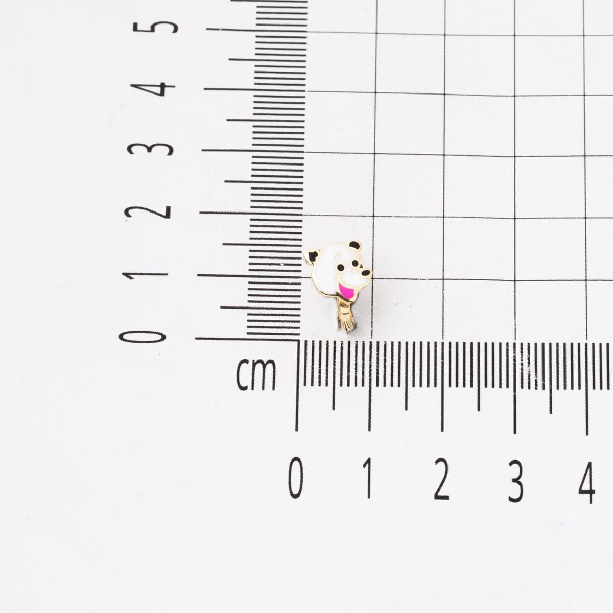 14K Yellow Gold Children's Enamel Earrings