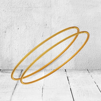 22K Yellow Gold Ajda Ribbed Bangle (14 g)