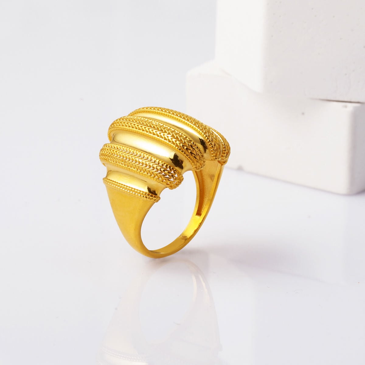 14K Yellow Gold Nazen Ring