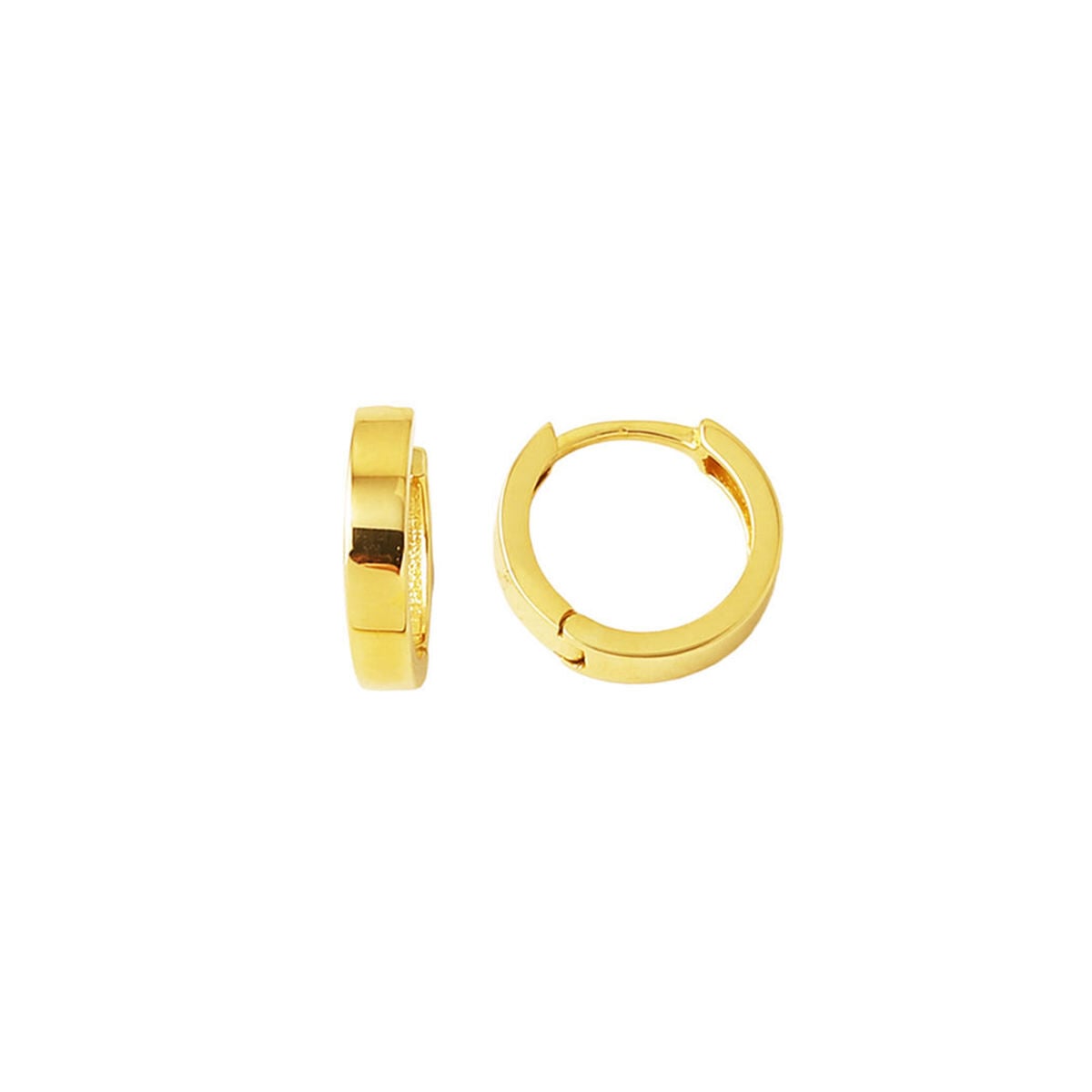 14K Yellow Gold Classic Hoop Earrings
