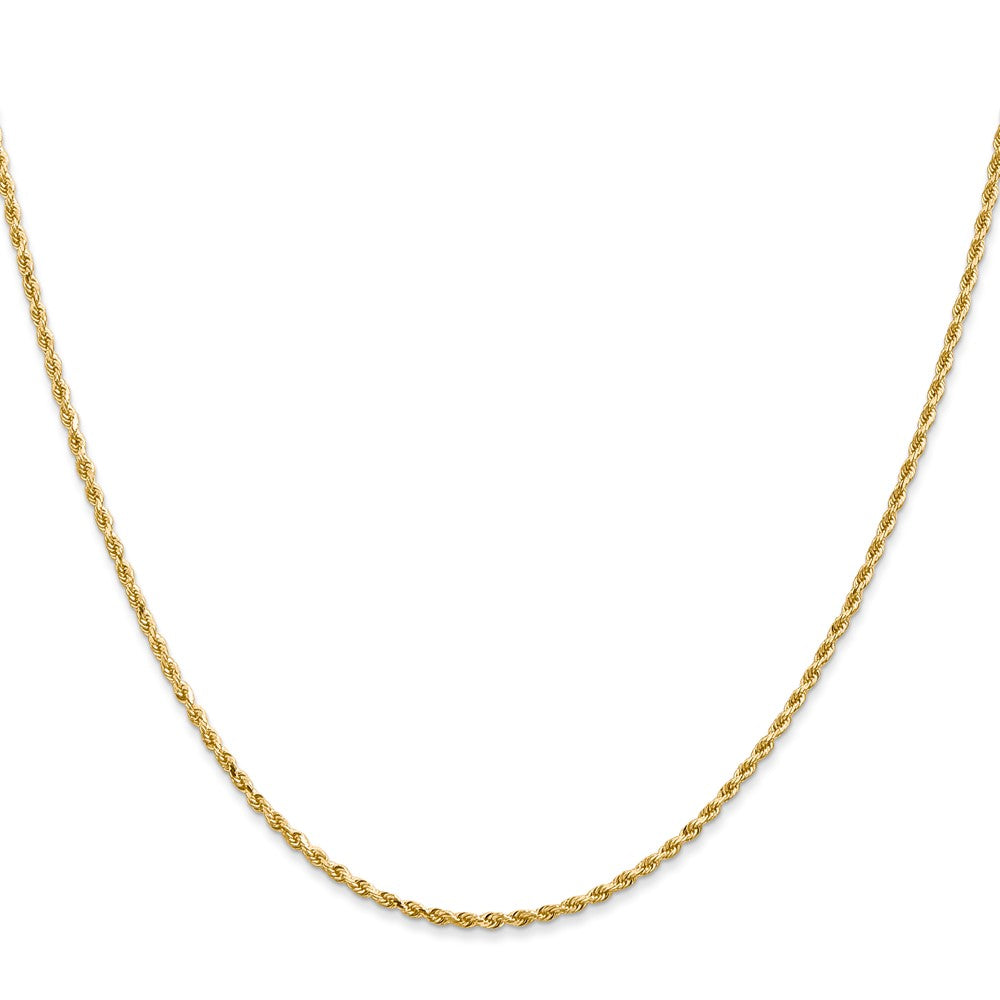 24 Inch 10K 1.75mm Diamond-Cut Rope Chain Necklace