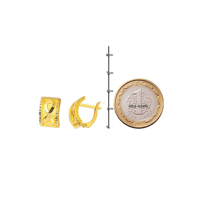 14K Yellow Gold Infinity Earrings