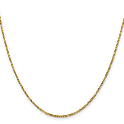 20 Inch 10K 1.5mm D/C Spiga Chain Necklace