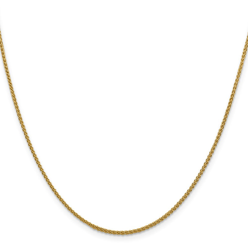 20 Inch 10K 1.5mm D/C Spiga Chain Necklace