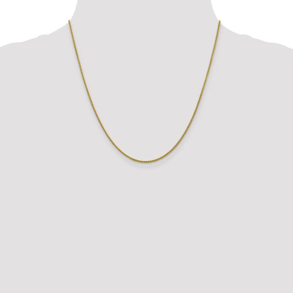 20 Inch 10K 1.5mm D/C Spiga Chain Necklace