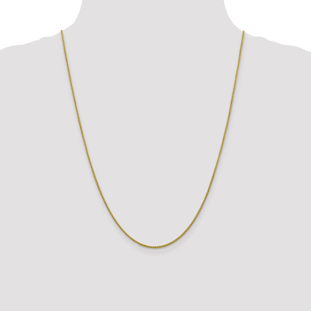 24 Inch 10K 1.5mm D/C Spiga Chain Necklace