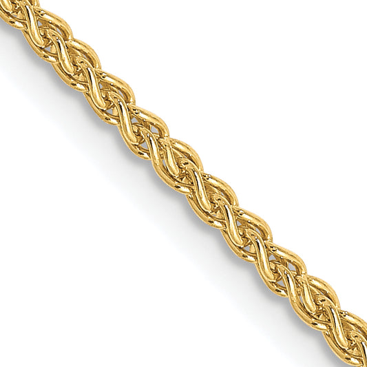 10K Yellow Gold 1.5mm D/C Spiga Chain