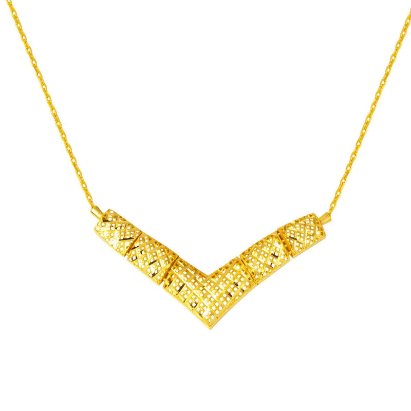 22K Yellow Gold Minimalist Women's Necklace