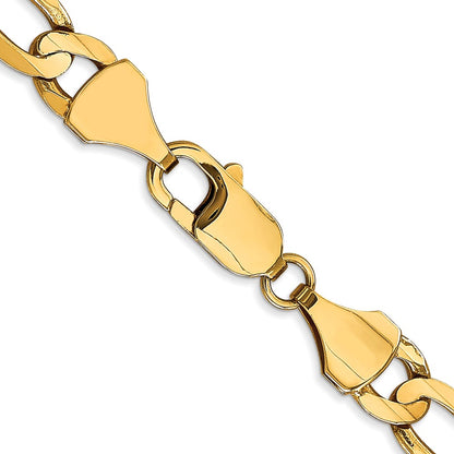 20 Inch 10K 7.5mm Concave Figaro Bracelet