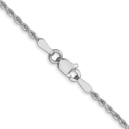 10K White Gold 1.75mm Diamond Cut Rope Chain