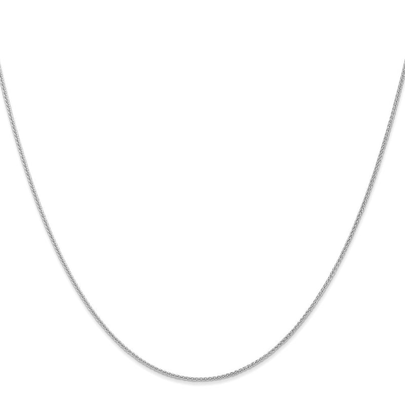 20 Inch 10K White Gold 1mm Spiga Chain Necklace