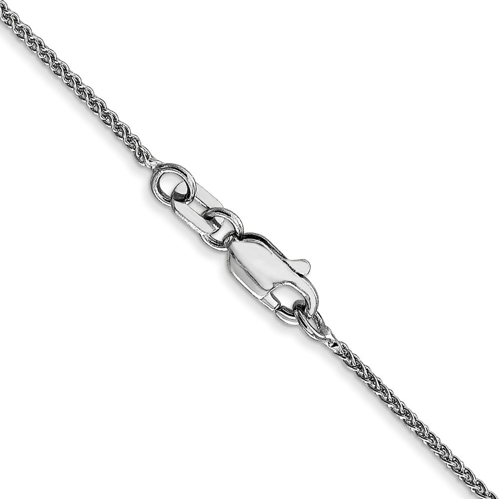 24 Inch 10K White Gold 1mm Spiga Chain Necklace
