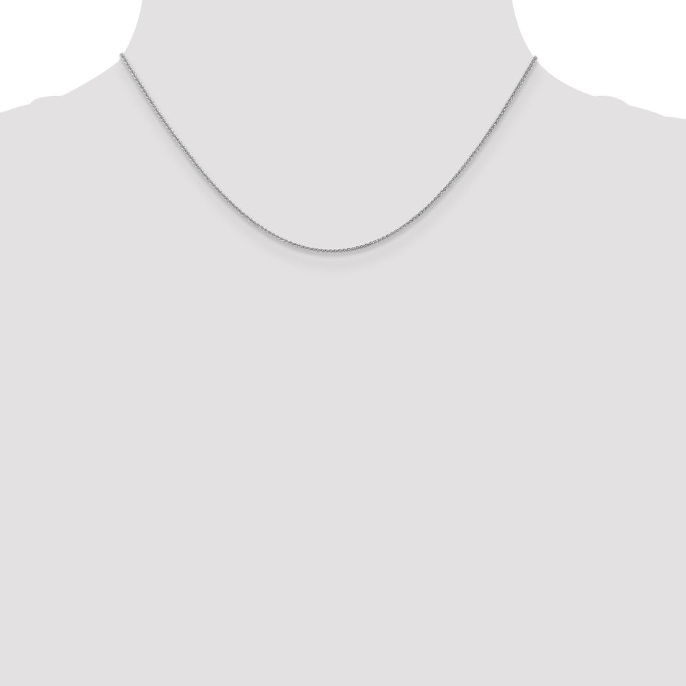 16 Inch 10K White Gold 1mm Spiga Chain Necklace