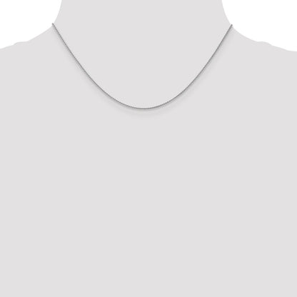 16 Inch 10K White Gold 1mm Spiga Chain Necklace
